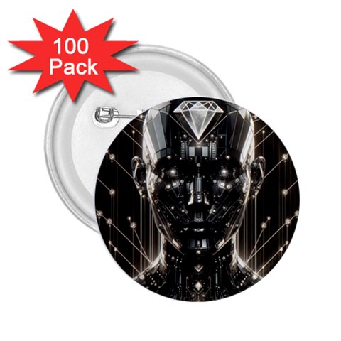 Robotics Robot Technology Future 2.25  Buttons (100 pack)  from ArtsNow.com Front