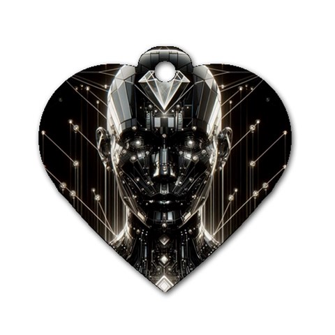 Robotics Robot Technology Future Dog Tag Heart (Two Sides) from ArtsNow.com Front