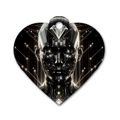 Robotics Robot Technology Future Dog Tag Heart (Two Sides) from ArtsNow.com Back