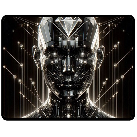 Robotics Robot Technology Future Fleece Blanket (Medium) from ArtsNow.com 60 x50  Blanket Front