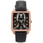 Robotics Robot Technology Future Rose Gold Leather Watch 