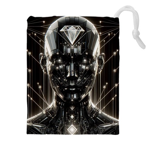 Robotics Robot Technology Future Drawstring Pouch (4XL) from ArtsNow.com Front