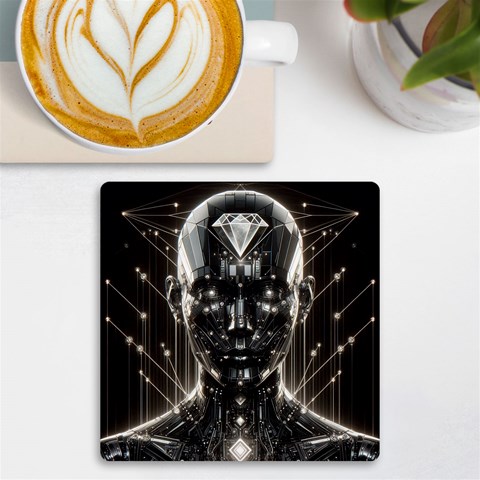 Robotics Robot Technology Future UV Print Square Tile Coaster  from ArtsNow.com Front