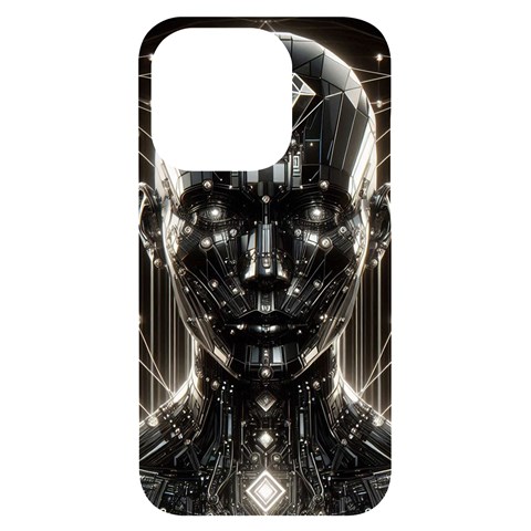 Robotics Robot Technology Future iPhone 14 Pro Black UV Print PC Hardshell Case from ArtsNow.com Front