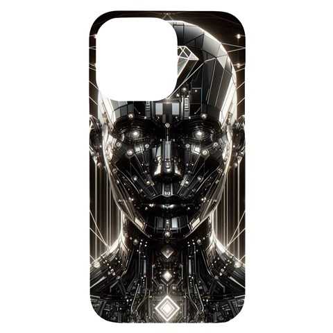 Robotics Robot Technology Future iPhone 14 Pro Max Black UV Print PC Hardshell Case from ArtsNow.com Front