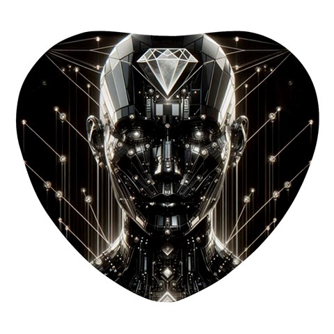 Robotics Robot Technology Future Heart Glass Fridge Magnet (4 pack) from ArtsNow.com Front