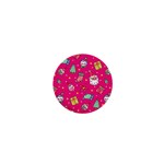 cute pink christmas pattern 1  Mini Buttons