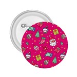 cute pink christmas pattern 2.25  Buttons