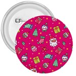 cute pink christmas pattern 3  Buttons