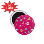 cute pink christmas pattern 1.75  Magnets (10 pack) 