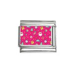 cute pink christmas pattern Italian Charm (9mm)