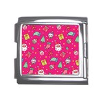 cute pink christmas pattern Mega Link Italian Charm (18mm)