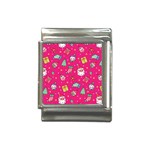 cute pink christmas pattern Italian Charm (13mm)