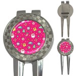 cute pink christmas pattern 3-in-1 Golf Divots