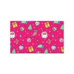 cute pink christmas pattern Sticker (Rectangular)