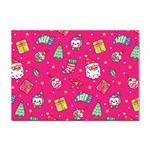 cute pink christmas pattern Sticker A4 (10 pack)