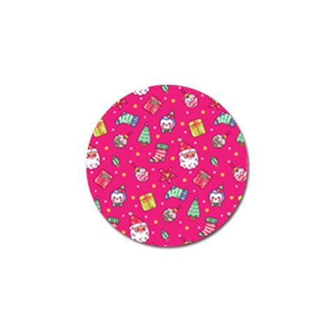 cute pink christmas pattern Golf Ball Marker from ArtsNow.com Front