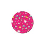 cute pink christmas pattern Golf Ball Marker