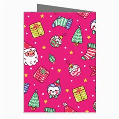 cute pink christmas pattern Greeting Card from ArtsNow.com Right