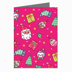 cute pink christmas pattern Greeting Cards (Pkg of 8) from ArtsNow.com Left