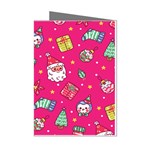 cute pink christmas pattern Mini Greeting Cards (Pkg of 8)