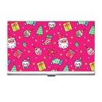 cute pink christmas pattern Business Card Holder