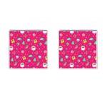 cute pink christmas pattern Cufflinks (Square)