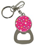 cute pink christmas pattern Bottle Opener Key Chain