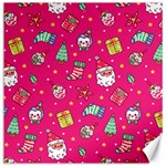 cute pink christmas pattern Canvas 12  x 12 