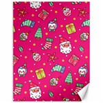 cute pink christmas pattern Canvas 12  x 16 