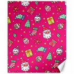 cute pink christmas pattern Canvas 16  x 20 