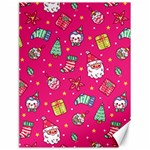 cute pink christmas pattern Canvas 18  x 24 