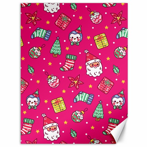 cute pink christmas pattern Canvas 36  x 48  from ArtsNow.com 35.26 x46.15  Canvas - 1