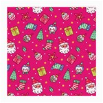 cute pink christmas pattern Medium Glasses Cloth (2 Sides)