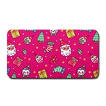 cute pink christmas pattern Medium Bar Mat