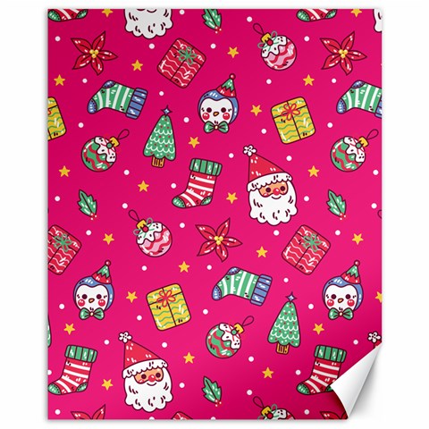 cute pink christmas pattern Canvas 11  x 14  from ArtsNow.com 10.95 x13.48  Canvas - 1