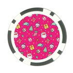 cute pink christmas pattern Poker Chip Card Guard