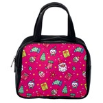 cute pink christmas pattern Classic Handbag (One Side)