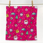 cute pink christmas pattern Face Towel