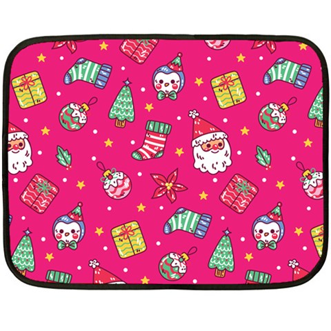 cute pink christmas pattern Fleece Blanket (Mini) from ArtsNow.com 35 x27  Blanket