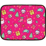 cute pink christmas pattern Two Sides Fleece Blanket (Mini)