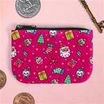 cute pink christmas pattern Mini Coin Purse