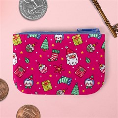 cute pink christmas pattern Mini Coin Purse from ArtsNow.com Back