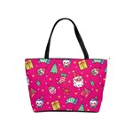 cute pink christmas pattern Classic Shoulder Handbag