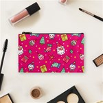 cute pink christmas pattern Cosmetic Bag (Small)