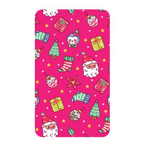 cute pink christmas pattern Memory Card Reader (Rectangular) from ArtsNow.com Front