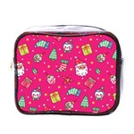 cute pink christmas pattern Mini Toiletries Bag (One Side)