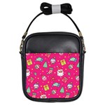 cute pink christmas pattern Girls Sling Bag