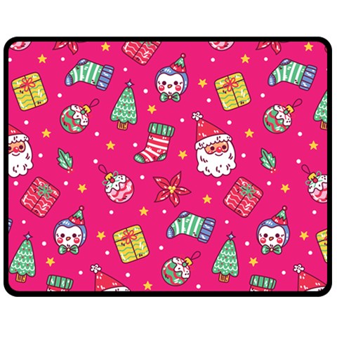 cute pink christmas pattern Fleece Blanket (Medium) from ArtsNow.com 60 x50  Blanket Front