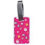 cute pink christmas pattern Luggage Tag (one side)